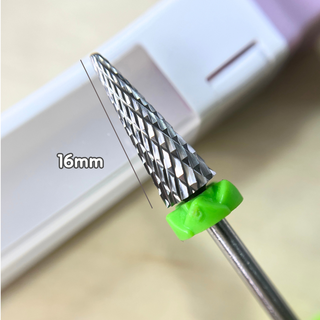 美甲 卸甲磨頭 鎢鋼加長傘狀形 C齒 新手老手都不怕磨指緣 10225012104