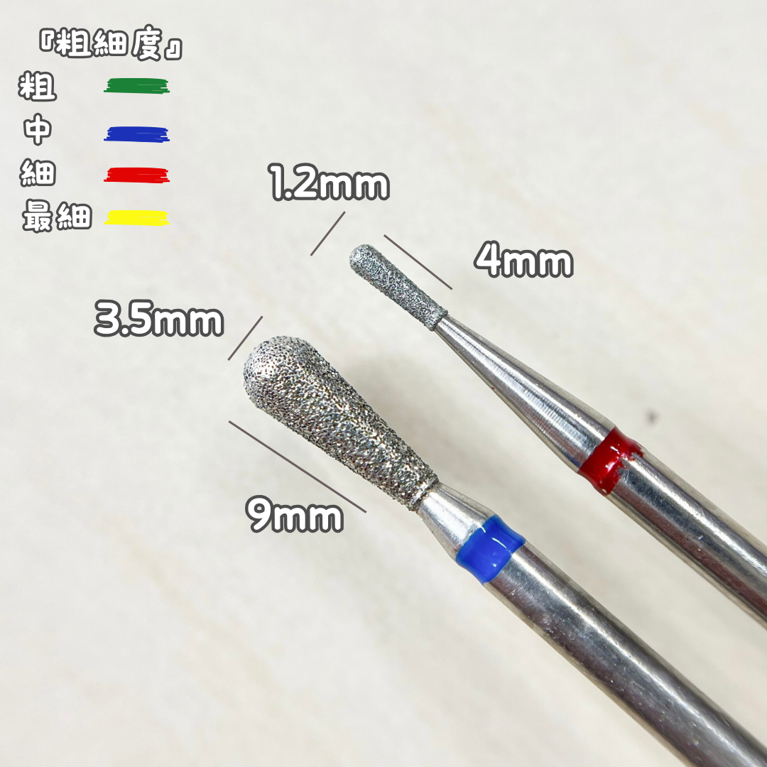Pear-shaped nail grinding head for enlarging small pockets and treating calluses