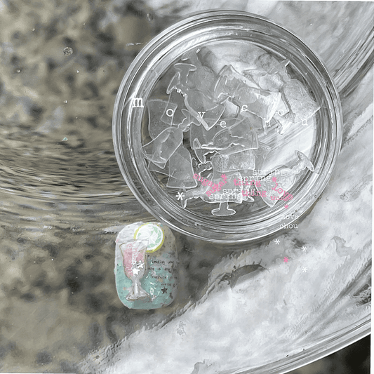 韓系美甲素材 美甲飾品 杯子透明片片 只要稍微暈染加上飾品就是一個精美的小飾品囉❤️25102001