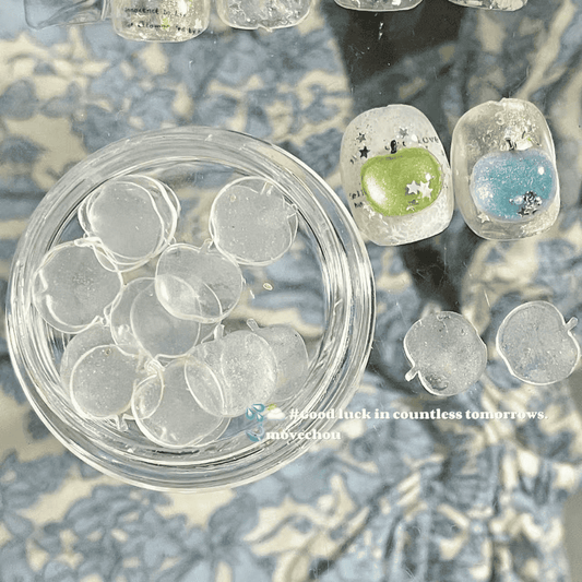 韓風ins美甲飾品 蘋果片片 加點星星亮粉再封層就超可愛❤️25102006