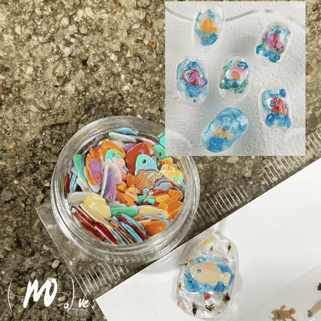 韓系 美甲飾品 小魚片片 把水族館中自由的小魚也做在指甲上吧❤️25102008