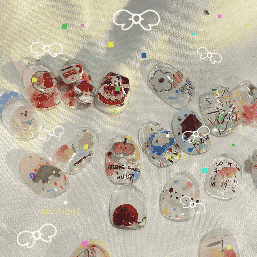 聖誕節 美甲飾品 塑膠裝飾片 可愛聖誕樹🎄蛋糕🍰 加上封層就是一個精緻小飾品❤️25102009