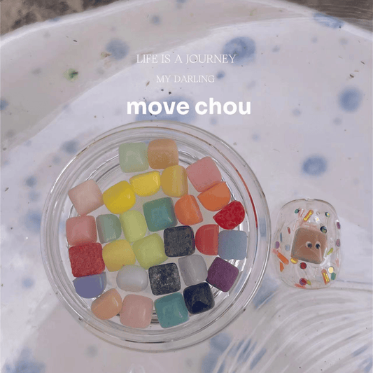 韓系美甲飾品 五顏六色小磁磚 好搭配 畫上眼睛就變俏皮風格❤️ 25102010