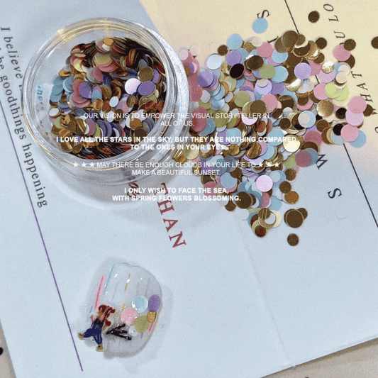 韓系亮片 美甲飾品 可愛氣球配色🎈 就像園遊會在指尖一樣 每天要過得開心🎉 25102016