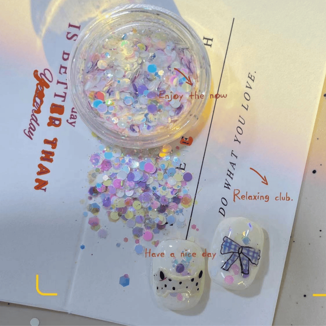 韓系亮片 超可愛花車遊行配色 亮片有大有小 還有小點點好搭配易上手！25102018