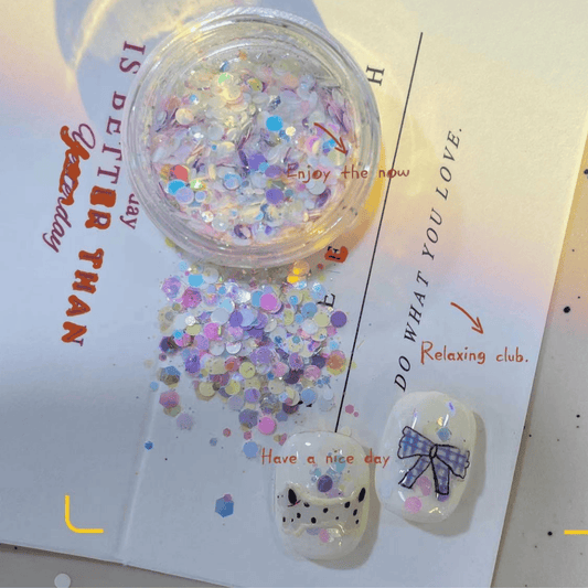 韓系亮片 超可愛花車遊行配色 亮片有大有小 還有小點點好搭配易上手！25102018