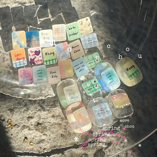 韓風美甲飾品 非常適合短甲造型 簡單打底再貼上就好韓好可愛❤️25102053