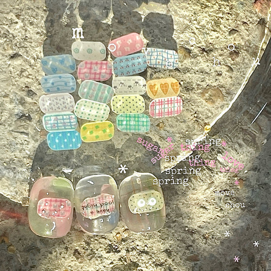 韓風美甲飾品 非常適合短甲造型 簡單打底再貼上就好韓好可愛❤️25102054