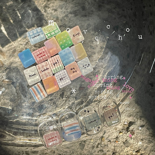 韓系美甲飾品 壓克力片片 超韓🇰🇷超可愛❤️ 簡單款式輕鬆貼上 清新加分 25102055