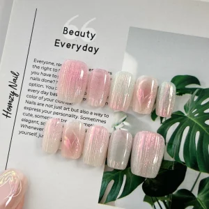 現貨嚴選穿戴甲 24H出貨 夢幻漸層貓眼魚尾短梯甲