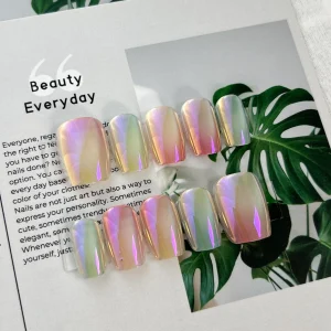 現貨嚴選穿戴甲 24H出貨 糖果漸層貓眼短梯甲