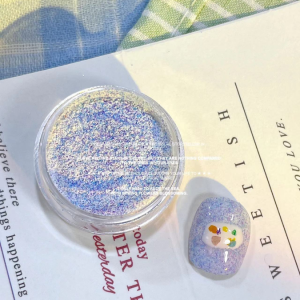 韓系美甲飾品 雪花似的砂糖粉 直接調和或是整面鋪上當造型都OK👌