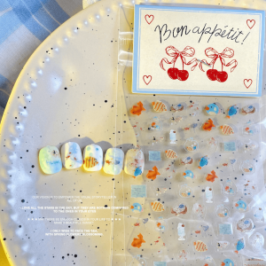 韓系美甲素材 美甲貼紙 可愛小魚🐟金魚貼紙 也可製作成飾品喔