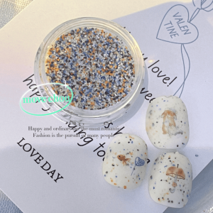 韓系美甲飾品 可愛素材 水磨石 簡單底色搭配貼紙就很可愛🐰