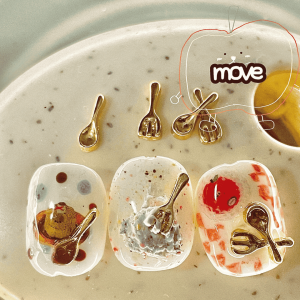 韓系美甲素材 美甲飾品 奶呼呼餐具 小叉子 甜點風美甲用